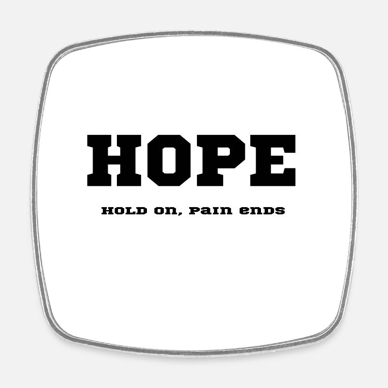Hope - Square fridge magnet - white