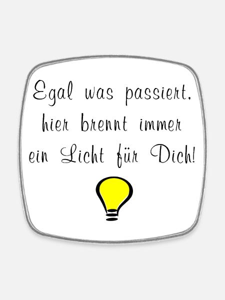 Witziger Kühlschrank-Spruch - Viereckiger Kühlschrankmagnet - Weiß