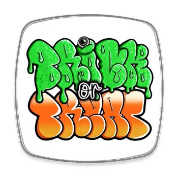 trick or treat Halloween motif - Square fridge magnet - white - Front