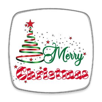 Christmas Stardust - Square fridge magnet - white - Front