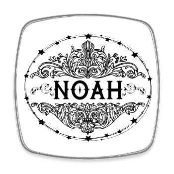 Noah - Square fridge magnet - white - Front