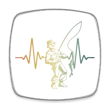 Pêcheurs à la ligne | Passion pour la pêche - Magnet carré - blanc - Devant