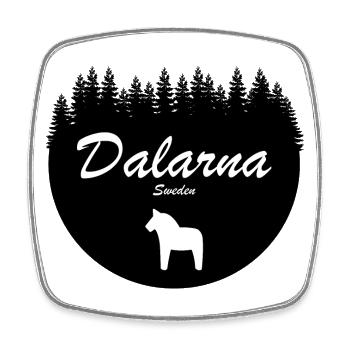 Dalarna Dalapferd Schweden Urlaub Aufkleber Norden - Viereckiger Kühlschrankmagnet - Weiß - Vorne
