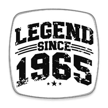 Légende depuis 1965 Cadeau d’anniversaire vintage - Magnet carré - blanc - Devant