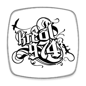 kreol 974 new - Magnet carré - blanc - Devant