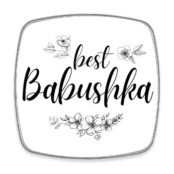 Beste Babuschka. Babuschka Geschenk - Viereckiger Kühlschrankmagnet - Weiß - Vorne