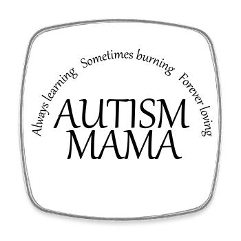 Autism Mama - Square fridge magnet - white - Front