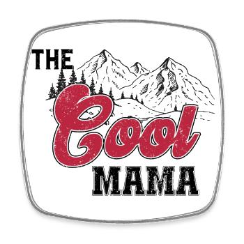 Motherhood Mama Flowers Sunshine Gift for Mom - Square fridge magnet - white - Front