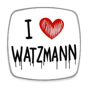 Watzmann - Berge Leidenschaft Liebe - Viereckiger Kühlschrankmagnet - Weiß - Vorne