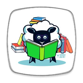 Mögen wir es, zu lesen? - Viereckiger Kühlschrankmagnet - Weiß - Vorne