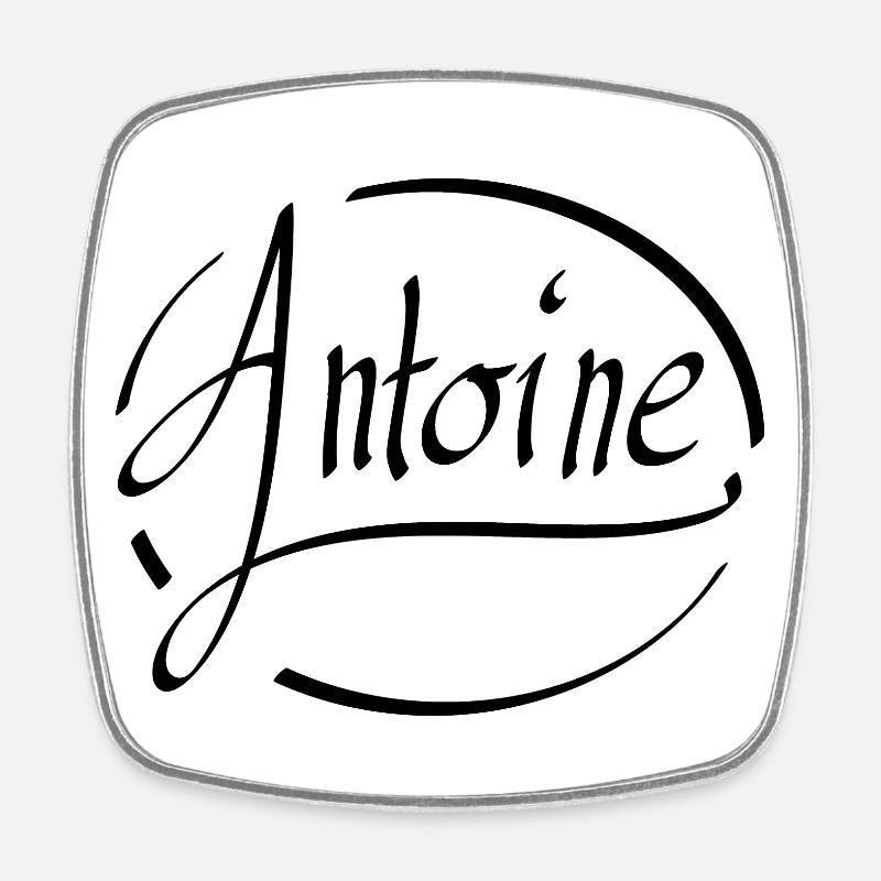 Antoine - Magnet carré - blanc