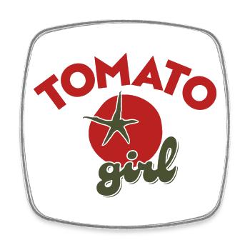 Tomato Girl Summer Tomaten Süden Italien - Viereckiger Kühlschrankmagnet - Weiß - Vorne