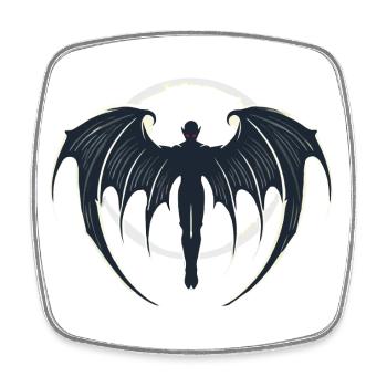 Vampir, Halloween, Mond - Viereckiger Kühlschrankmagnet - Weiß - Vorne