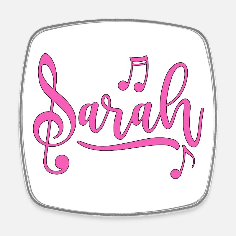 Sarah - Magnet carré - blanc