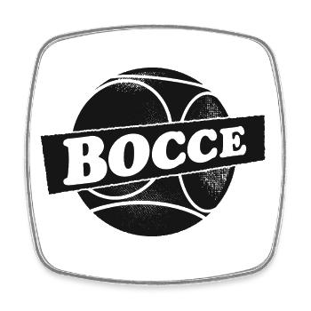 Bocce Ball with Jack Bocci Game Bocce - Square fridge magnet - white - Front