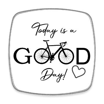 Today is a good day für Fahrradliebhaber - Viereckiger Kühlschrankmagnet - Weiß - Vorne
