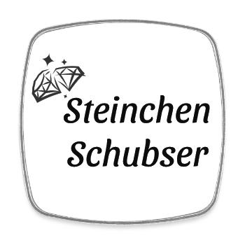 Steinchenschubser - Viereckiger Kühlschrankmagnet - Weiß - Vorne