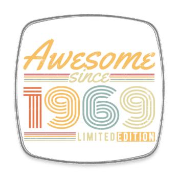 1969 Vintage rétro Vintage cadeau d’anniversaire - Magnet carré - blanc - Devant