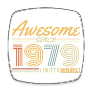 1979 Vintage rétro Vintage cadeau d’anniversaire - Magnet carré - blanc - Devant