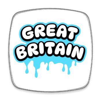 Great Britain - Square fridge magnet - white - Front