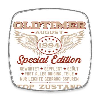 30. Geburtstag Oldtimer August 1994 Jahrgang - Viereckiger Kühlschrankmagnet - Weiß - Vorne