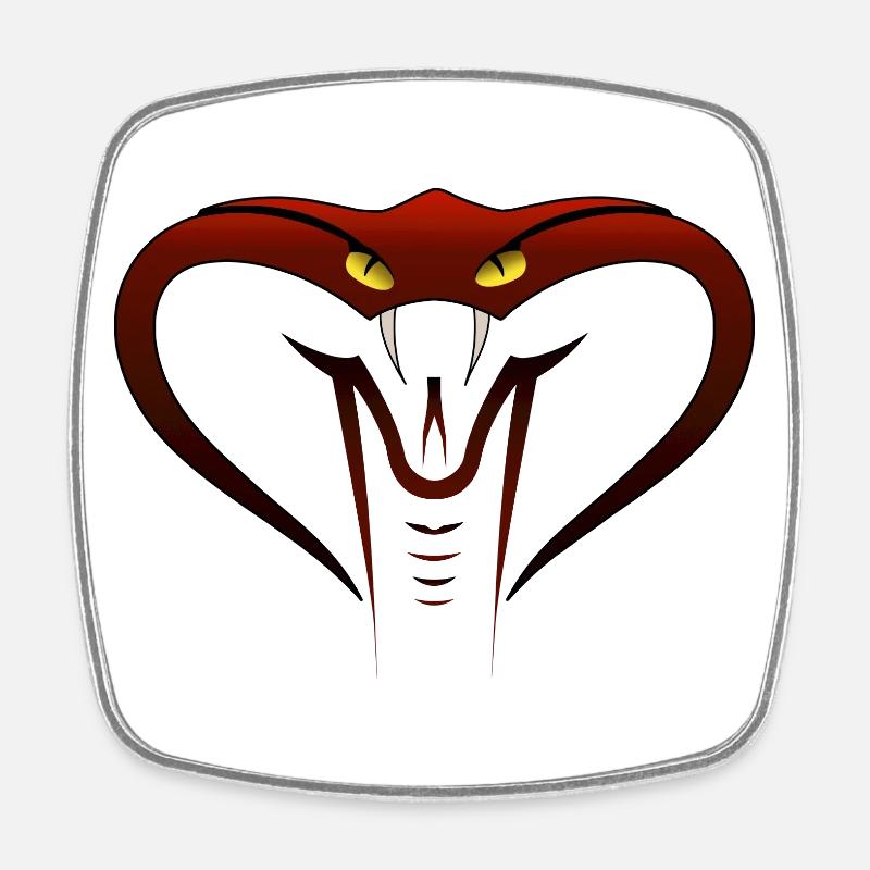 Cobra - Viereckiger Kühlschrankmagnet - Weiß