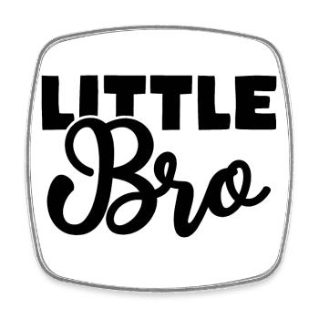 Little Bro - Viereckiger Kühlschrankmagnet - Weiß - Vorne