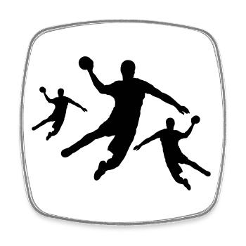 Handball Spieler Team - Viereckiger Kühlschrankmagnet - Weiß - Vorne