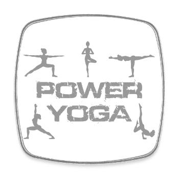 Poweryoga grau - Viereckiger Kühlschrankmagnet - Weiß - Vorne
