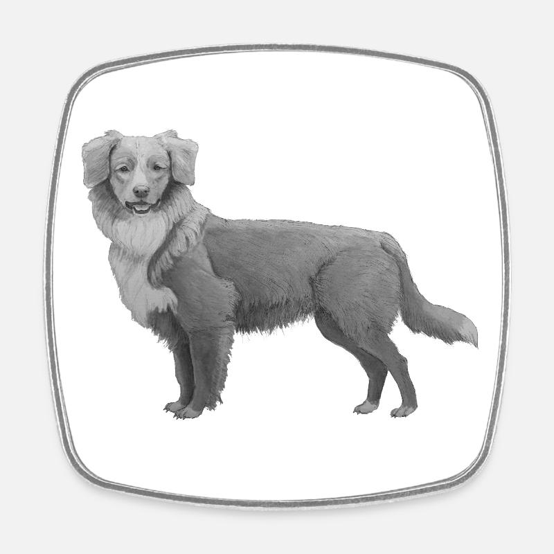 Nova Scotia Duck Tolling Retriever - Square fridge magnet - white