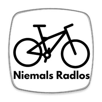 Niemals Radlos - Viereckiger Kühlschrankmagnet - Weiß - Vorne