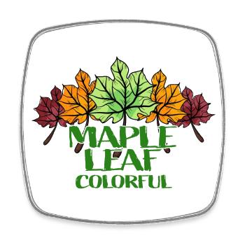 Maple Leaf Colorful - Square fridge magnet - white - Front