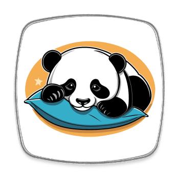 Panda Illustration - Magnet carré - blanc - Devant