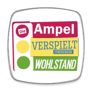 Die Ampel verspielt unseren Wohlstand Bauernprotes - Viereckiger Kühlschrankmagnet - Weiß - Vorne