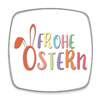 Ostern Hase - Bo-Grafik - Viereckiger Kühlschrankmagnet - Weiß - Vorne