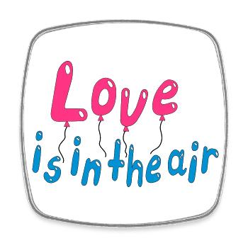 Love is in the air - Viereckiger Kühlschrankmagnet - Weiß - Vorne
