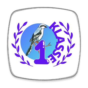 First grade - Square fridge magnet - white - Front