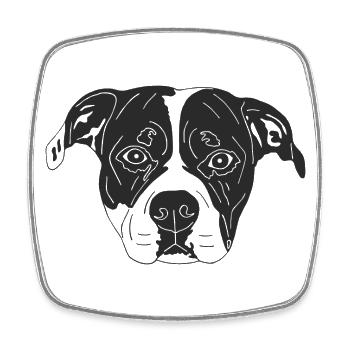 Old English Bulldog - Viereckiger Kühlschrankmagnet - Weiß - Vorne