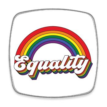 Equality Rainbow - Square fridge magnet - white - Front