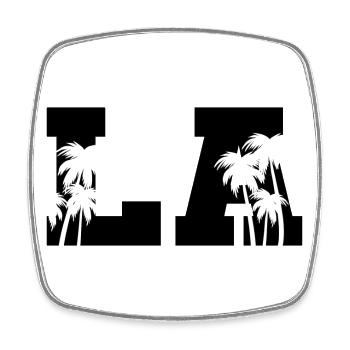 LA Palmen Los Angeles - Viereckiger Kühlschrankmagnet - Weiß - Vorne