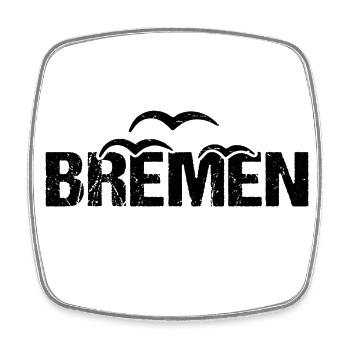 Bremen Möwen Hansestadt Bremen - Viereckiger Kühlschrankmagnet - Weiß - Vorne
