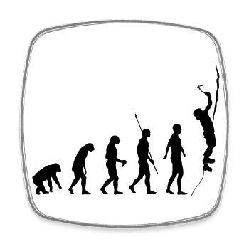 Human evolution, ice climbing, ice climbers - Square fridge magnet - white - Front