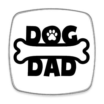 Dog Dad - Hundehalter - Hunde Besitzer - Viereckiger Kühlschrankmagnet - Weiß - Vorne