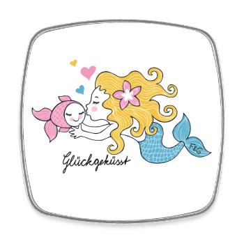 Lucky Kissed - Square fridge magnet - white - Front