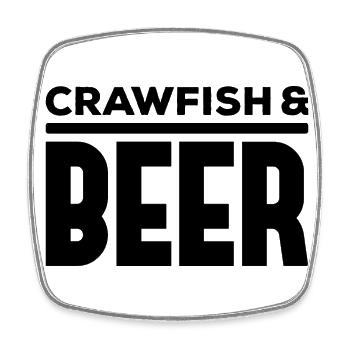 Crawfish & Beer – Maritimer Genussmoment - Viereckiger Kühlschrankmagnet - Weiß - Vorne