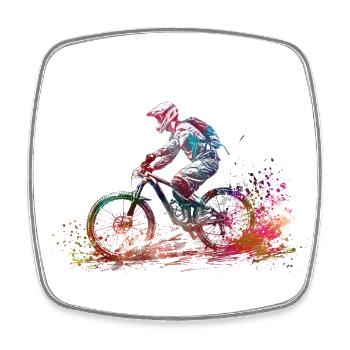 Rider de BMX #sport #bike - Magnet carré - blanc - Devant