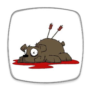 Funny archery motif for archers - Square fridge magnet - white - Front