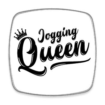 Jogging Queen Queen Jogging Running Sports Gift - Square fridge magnet - white - Front