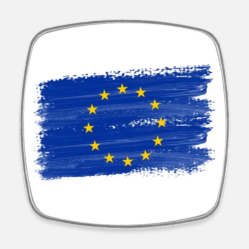 Europe Drapeau Étoiles Drapeau UE - Magnet carré - blanc