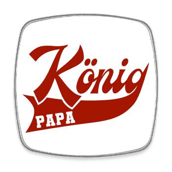 König Papa - Vatertag - Väter - Super Papa - Dad - Viereckiger Kühlschrankmagnet - Weiß - Vorne
